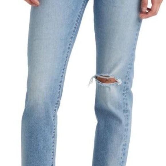 Flattering Women's Wedgie Straight Jeans in Night Sight, Size 28 - High Rise - Picture 1 of 5